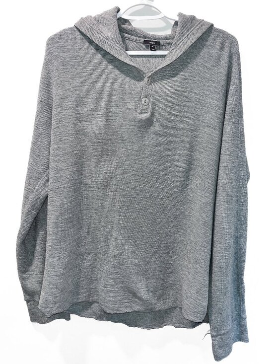 Vince Other - Vince Heather Gray Cotton Knit Hoodie Size M